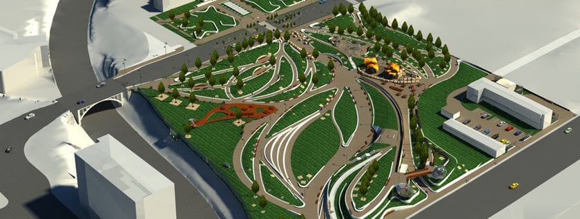 3D BIM Model of Park in California, USA