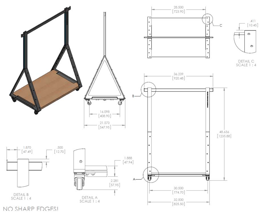 Woodwork CAD Drafting Services for Furniture Manufacturer