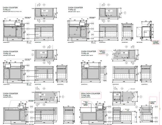 detail furniture dwg Design Bespoke Furniture  and Hire Furniture  Shop Drawings  