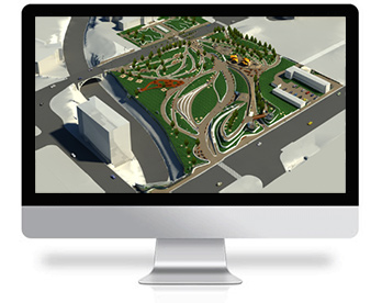 BIM LOD 300 Modeling of a Public Park as per AIA Standards, USA