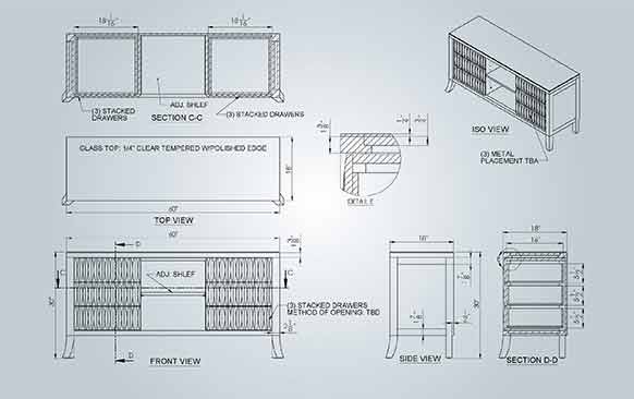 Kitchen Cabinet Drawings