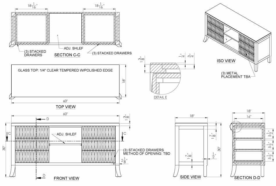 cabinet drafting & casework shop drawings services