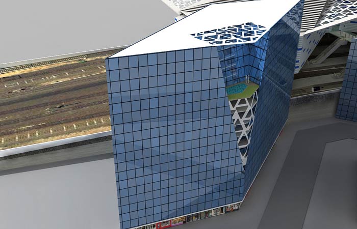 3D Rendering of Mixed use Building