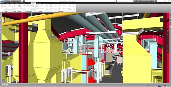 3D Revit MEP coordinated model for Plant room