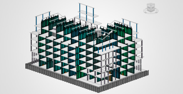 Structural model with formwork