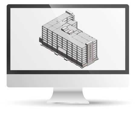 Revit Structural Model with LOD 450 for Office Building, India