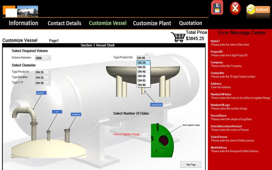 CAD Configurator for Pressure Vessel