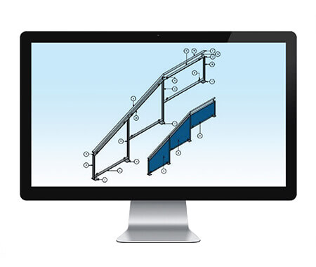 2D drafting for handrails