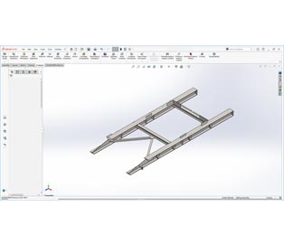 SolidWorks 3D Model of Steel Structure