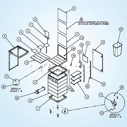 2D Detailed Manufacturing Drawings