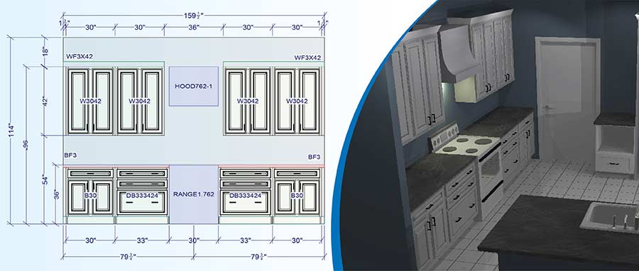 3D CAD Model of Kitchen Cabinet