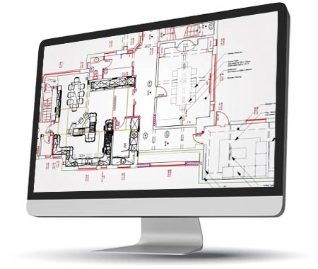 Joinery Shop Drawings from Architectural Plans for Office Floor UK