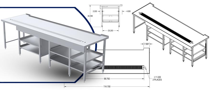 MillWork Detailing of Restaurant Kitchen