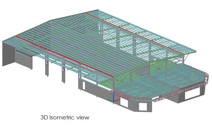 3D Isometric View in Tekla