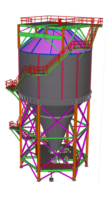 Steel Detailing of Silo Structure