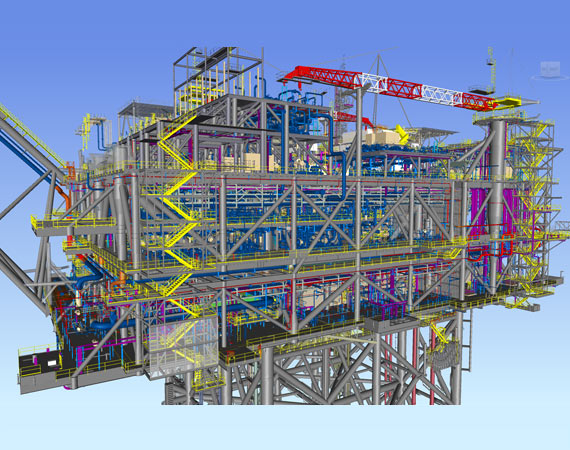 Steel Detailing Model of Oil Platform