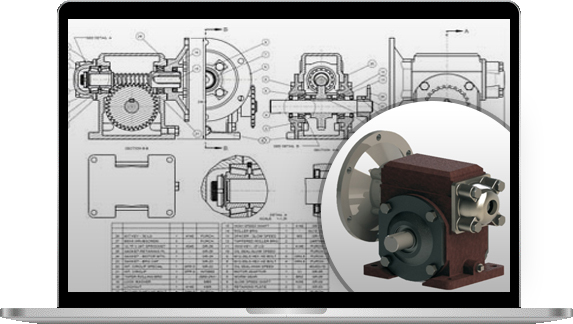 2D to 3D CAD Conversion of Reducer Gear Assembly, India