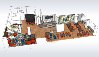 Architectural Plan for Hotels Restaurants