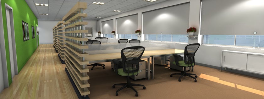 Office Interior 3D Rendering Services