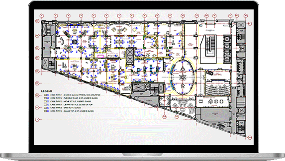 Millwork & Casework Shop Drawings from Architectural Plans of Museum, USA