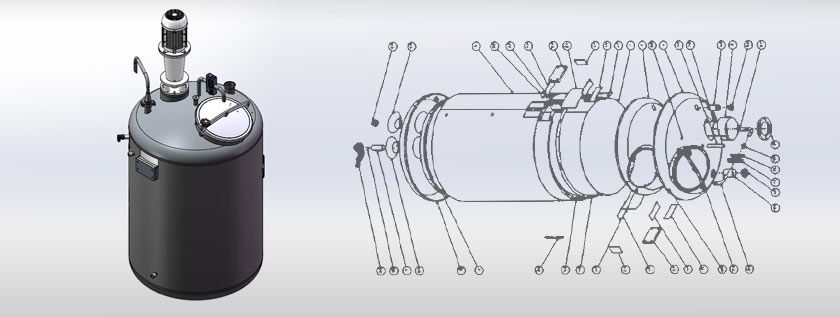 Pressure Vessel and Tank Drafting 3D Modeling