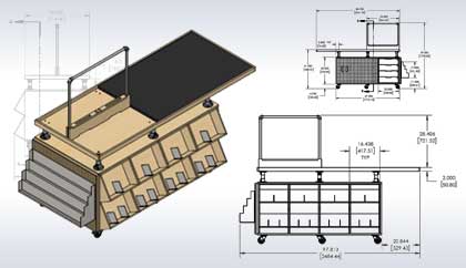 Custom Retail Counter Drafting