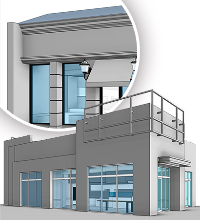 Revit 3D Model Exterior Details