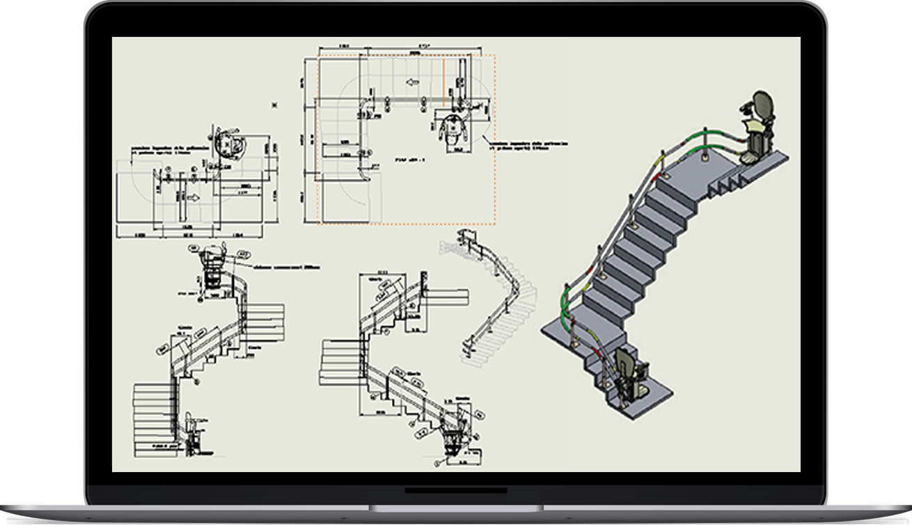 Fabrication Drawing for Stairlifts Manufacturer