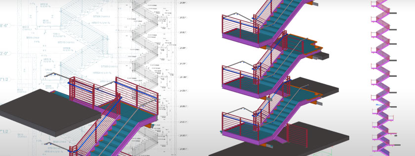 Steel Staircase Detailing Service