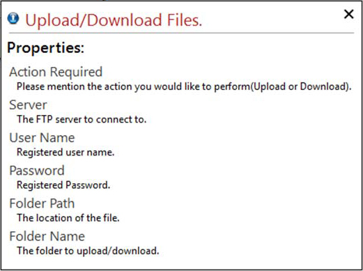 Upload Download Action Properties DriveWorks