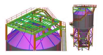 Steel Detailing to Steel Fabricator for Silo, NSW, Australia