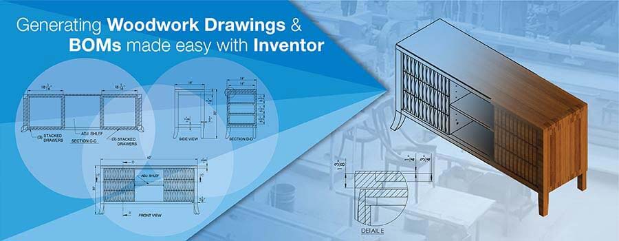 Generate Woodwork Drawings & BOMs made easy with Inventor