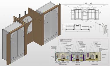 Display Cabinets Drawings & Rendering