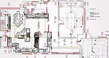 Joinery Shop Drawings from Architectural Plans for Office Floor, UK