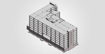 Revit Structural Model with LOD 450 for Office Building, India