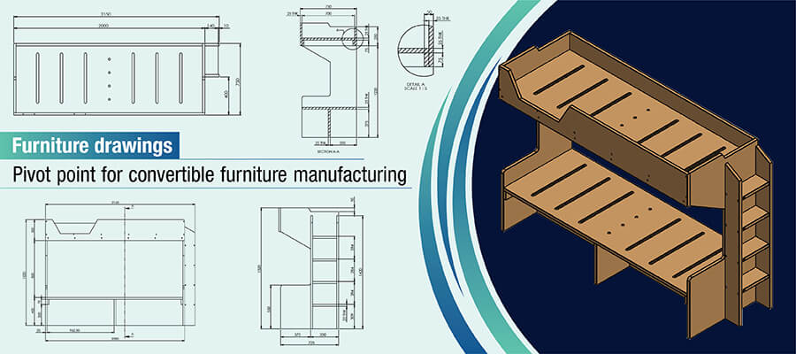 Image 1 of Drawings for the Bid of Fitting Furniture and Interior