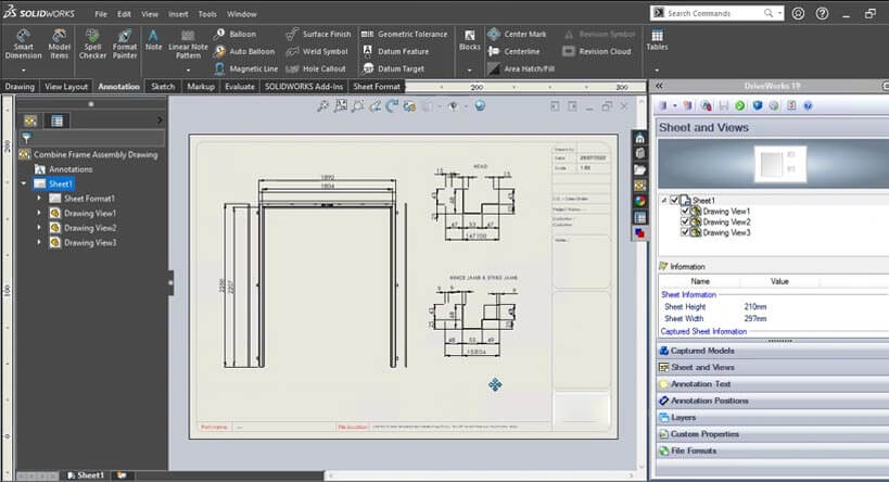 Customize drawings and boms