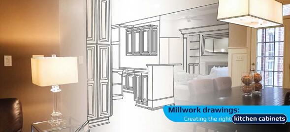 How millwork drawings help select the right design mix for kitchen cabinets