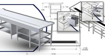 Reduced 50% TAT for millwork drafting of stainless-steel furniture for a restaurant outlet