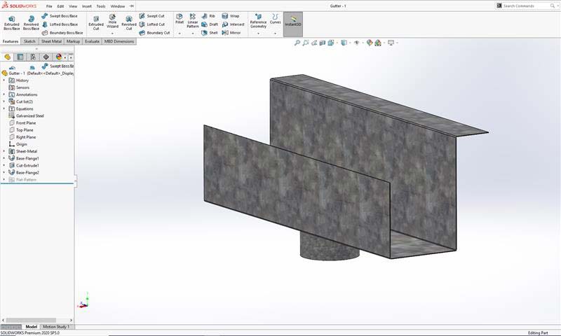Creating flat pattern using macro