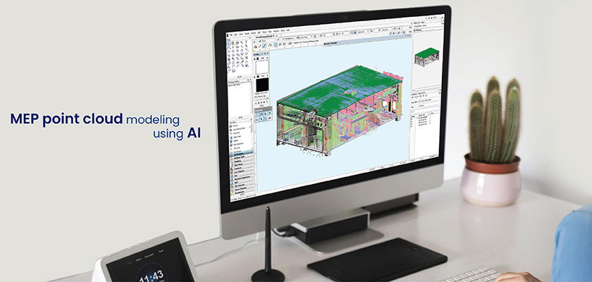 mep modeling from point cloud with ai