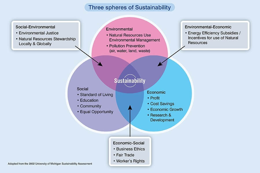 Environmental social economic sustainability